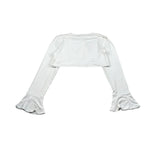 Alice Pi Coprispalle Tinta Unita con Fiocco per Bambina S198261 BIANCO ALICE PI 