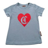 Just Cavalli T-Shirt Girocollo Tinta Unita con Cuore per Neonata JIP26033TS AZZURRO JUST CAVALLI 