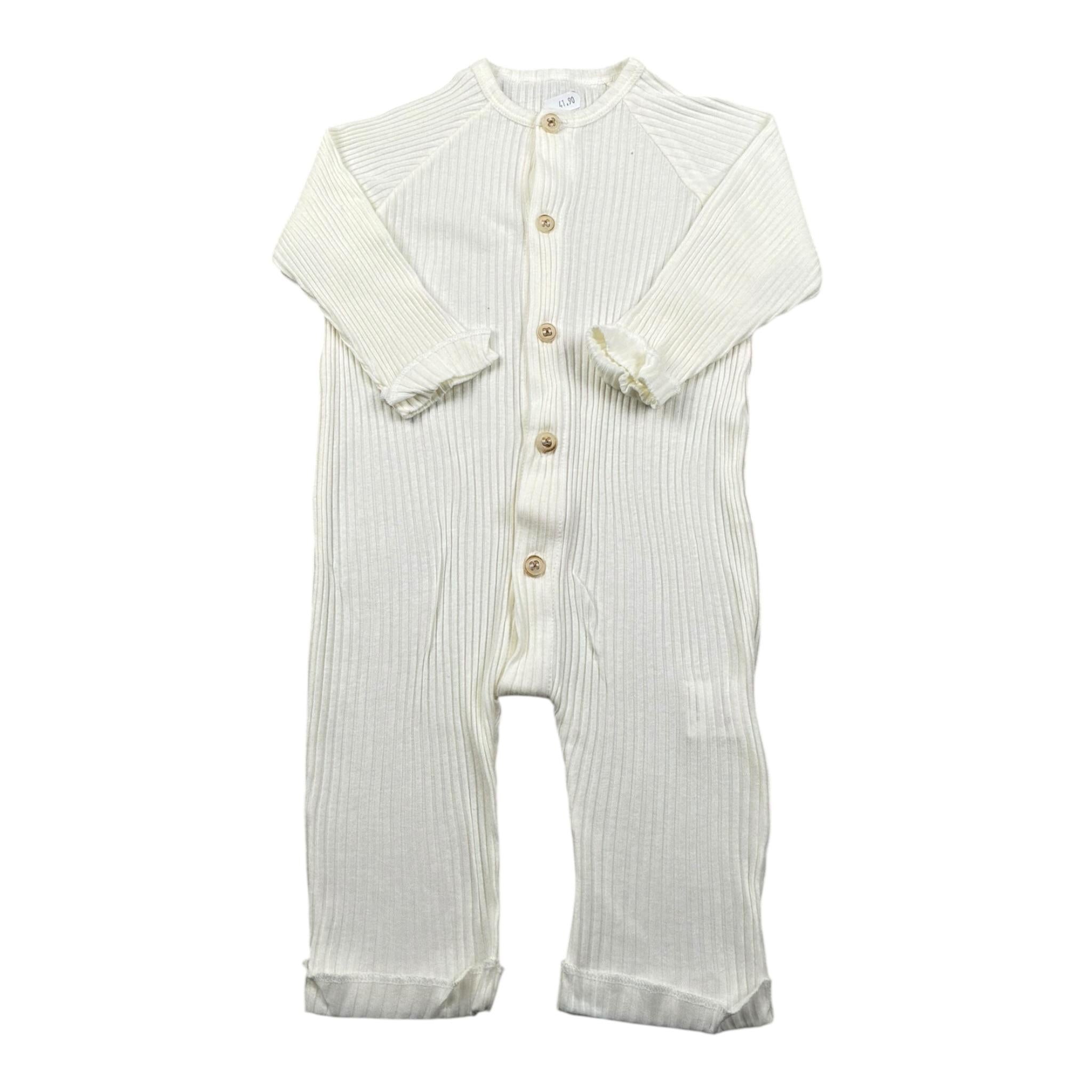 Babyvip Tutina Tinta Unita A Costine per Neonata RRHHR PANNA BABYVIP 