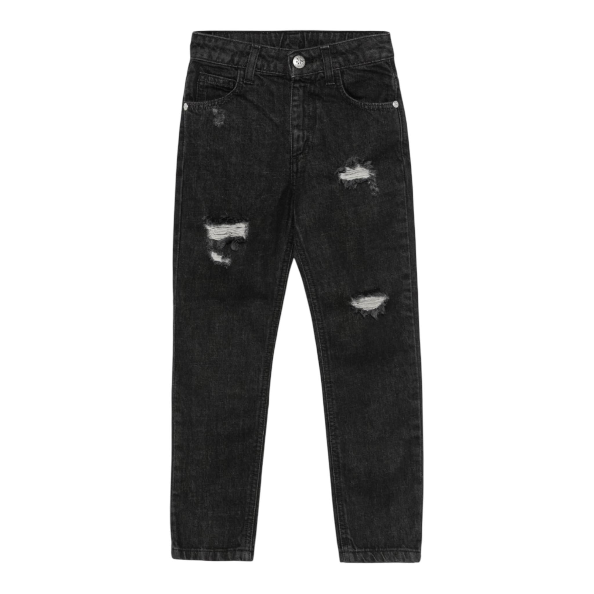 John Richmond Jeans Tinta Unita con Girovita Regolabile per Neonato RBP25181JEN NERO JOHN RICHMOND 
