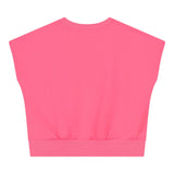 Billieblush T-Shirt Tinta Unita Con Paillettes Rosa Fluo Per Bambina