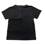 Balmain T-Shirt Girocollo Tinta Unita Con Stampa Logo Nero Per Neonata