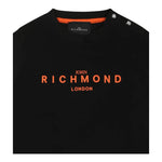 John Richmond T-Shirt Girocollo Tinta Unita con Stampa per Neonato RIP25014TSX NERO JOHN RICHMOND 