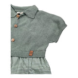 Wedoble Pagliaccetto Mezza Manica Fantasia Quadretti per Neonato V2507405X VERDE WEDOBLE 