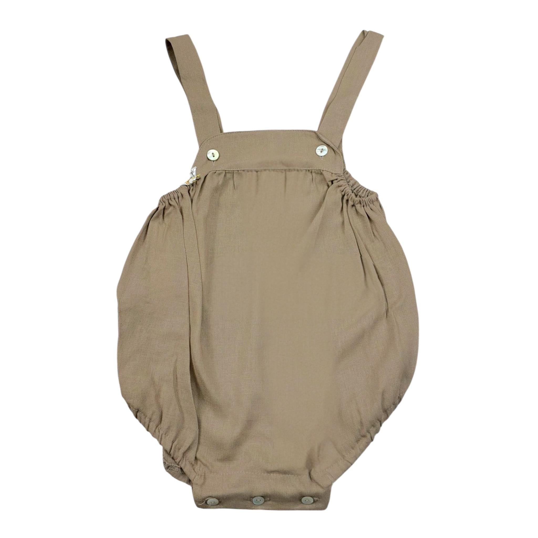 Bear Completo 2 Pezzi Camicia-Salopette Bicolore per Neonato 03 BIANCO/BEIGE BEAR 