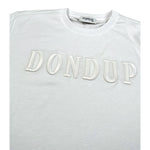 Dondup T-Shirt Girocollo Tinta Unita con Stampa per Bambina DMTS037XXX BIANCO DONDUP 