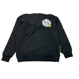 Barrow Kids Felpa Tinta Unita Con Stampa Fronte E Retro E Cappuccio Nero Per Bambina