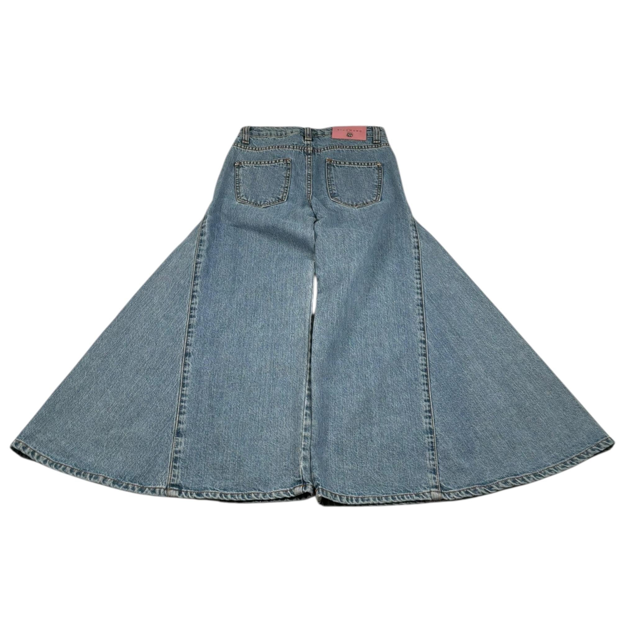 John Richmond Jeans Tinta Unita con Girovita Regolabile per Bambina RGP26092JE AZZURRO JOHN RICHMOND 