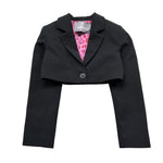 Just Cavalli Giacca Modello Crop Tinta Unita per Bambina JGP26059GC NERO JUST CAVALLI 