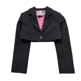 Just Cavalli Giacca Modello Crop Tinta Unita per Bambina JGP26059GC NERO JUST CAVALLI 