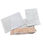 Barcellino Set Lenzuola 3 Pezzi Tinta Unita con Fiocco per Neonata FJRK BIANCO BARCELLINO 