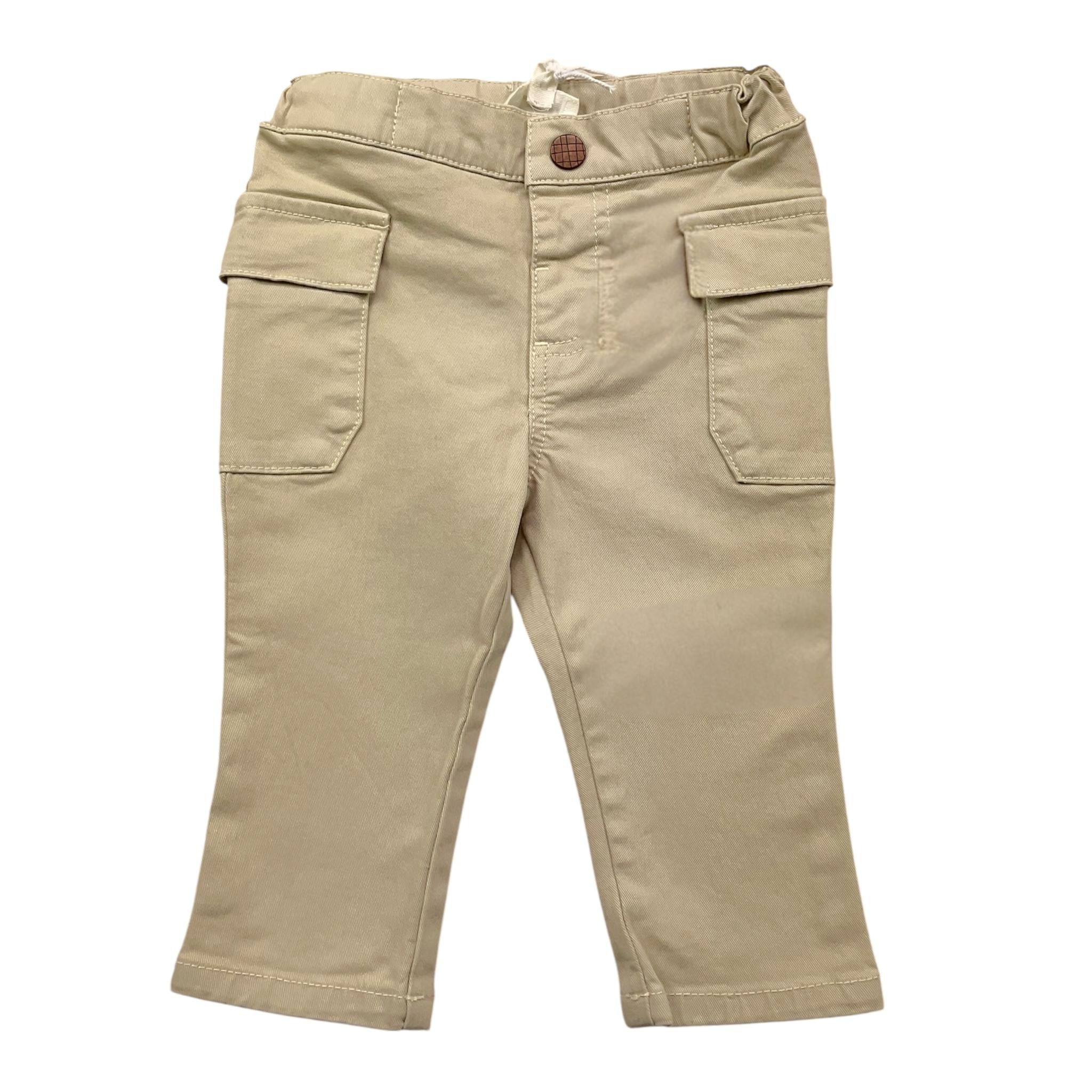 Carre'Ment Beau Pantalone Tinta Unita con Elastico In Vita per Neonato Y30265 BEIGE CARRE'MENT BEAU 