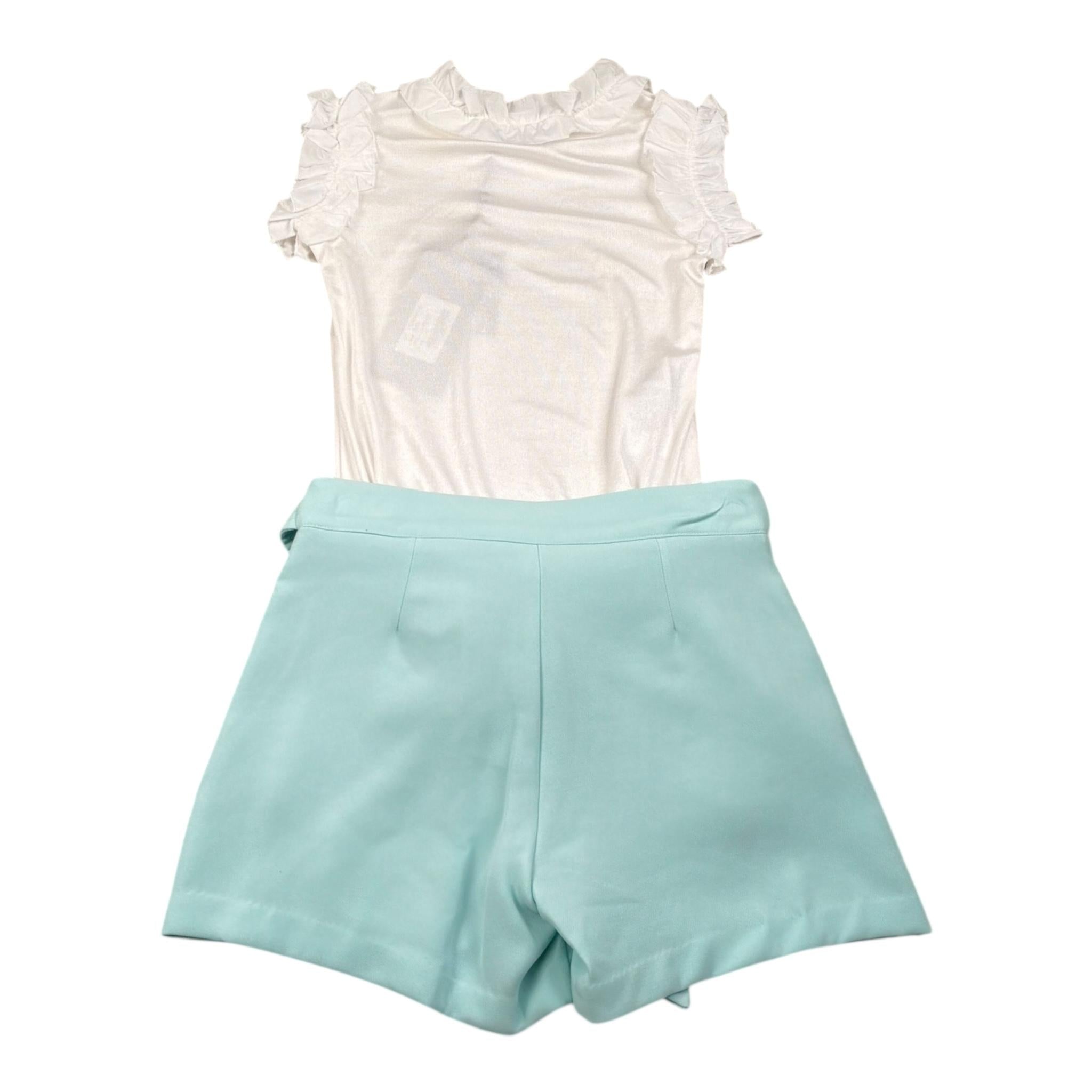 Fun & Fun Completo 2 Pezzi Body-Short Bicolore per Bambina FNCBBD01057XJ BIANCO/AZZURRO FUN & FUN 