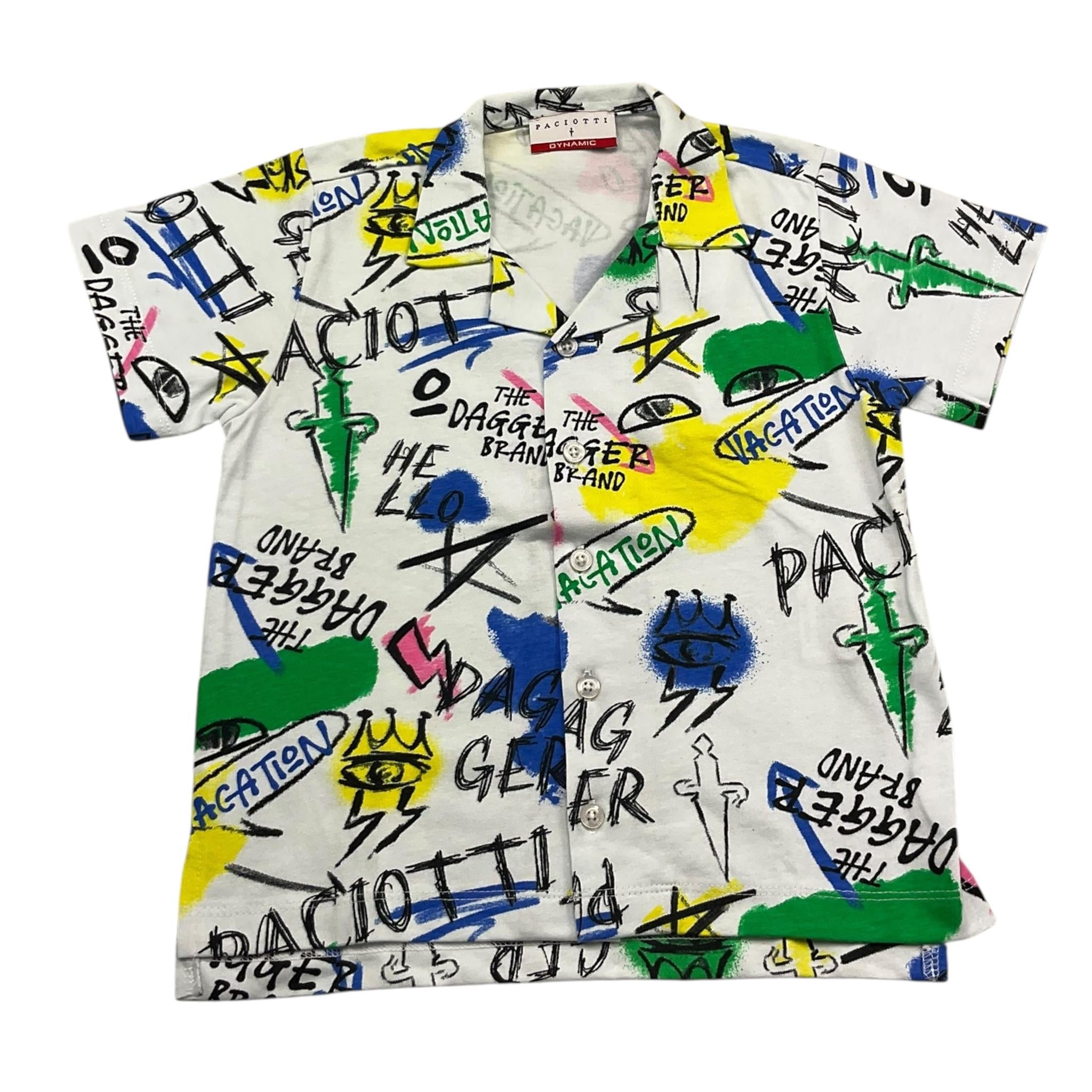 Cesare Paciotti Camicia Mezza Manica Tinta Unita Stampe per Bambino CMP5101BJ BIANCO CESARE PACIOTTI 