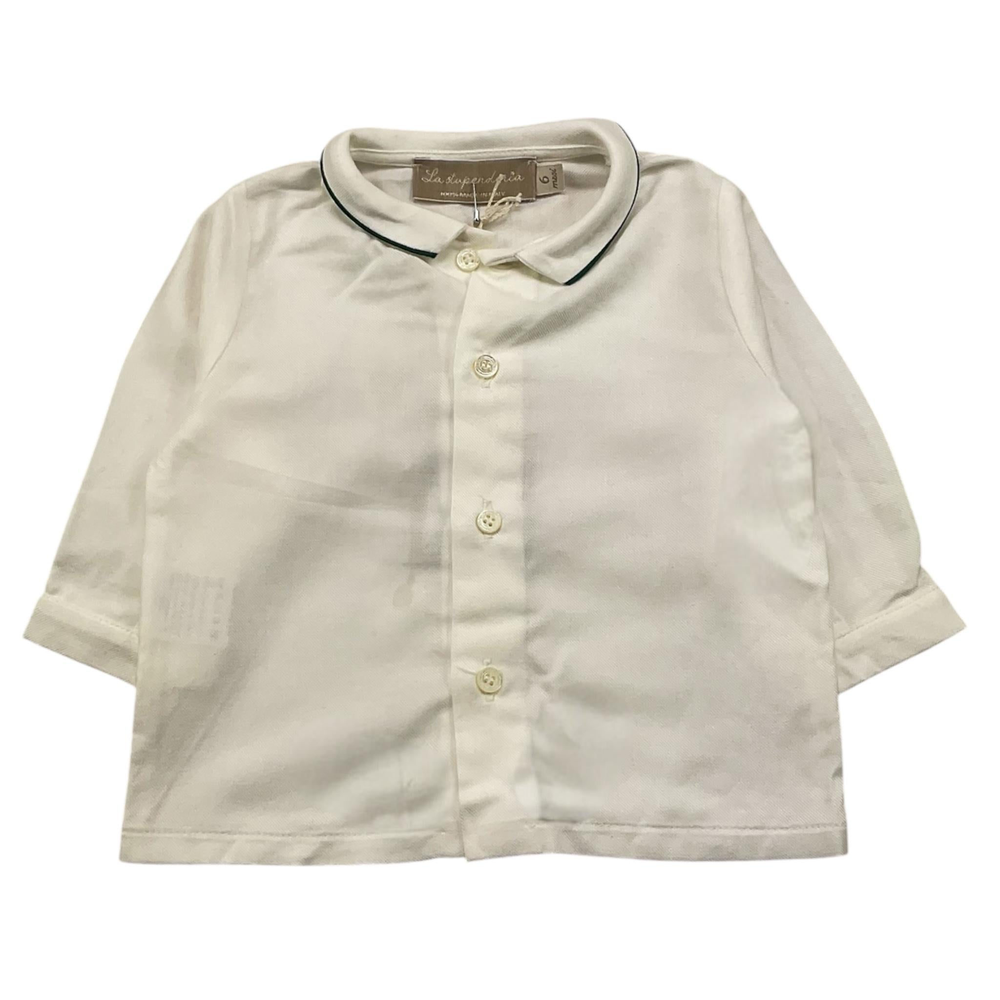 LA STUPENDERIA camicia manica lunga tinta unita Panna per Neonato TCCM63 PANNA LA STUPENDERIA 