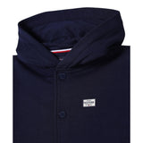 Tommy Hilfiger Felpa con Bottoni E Cappuccio Tinta Unita per Bambino KB0KB09314 BLU TOMMY HILFIGER 