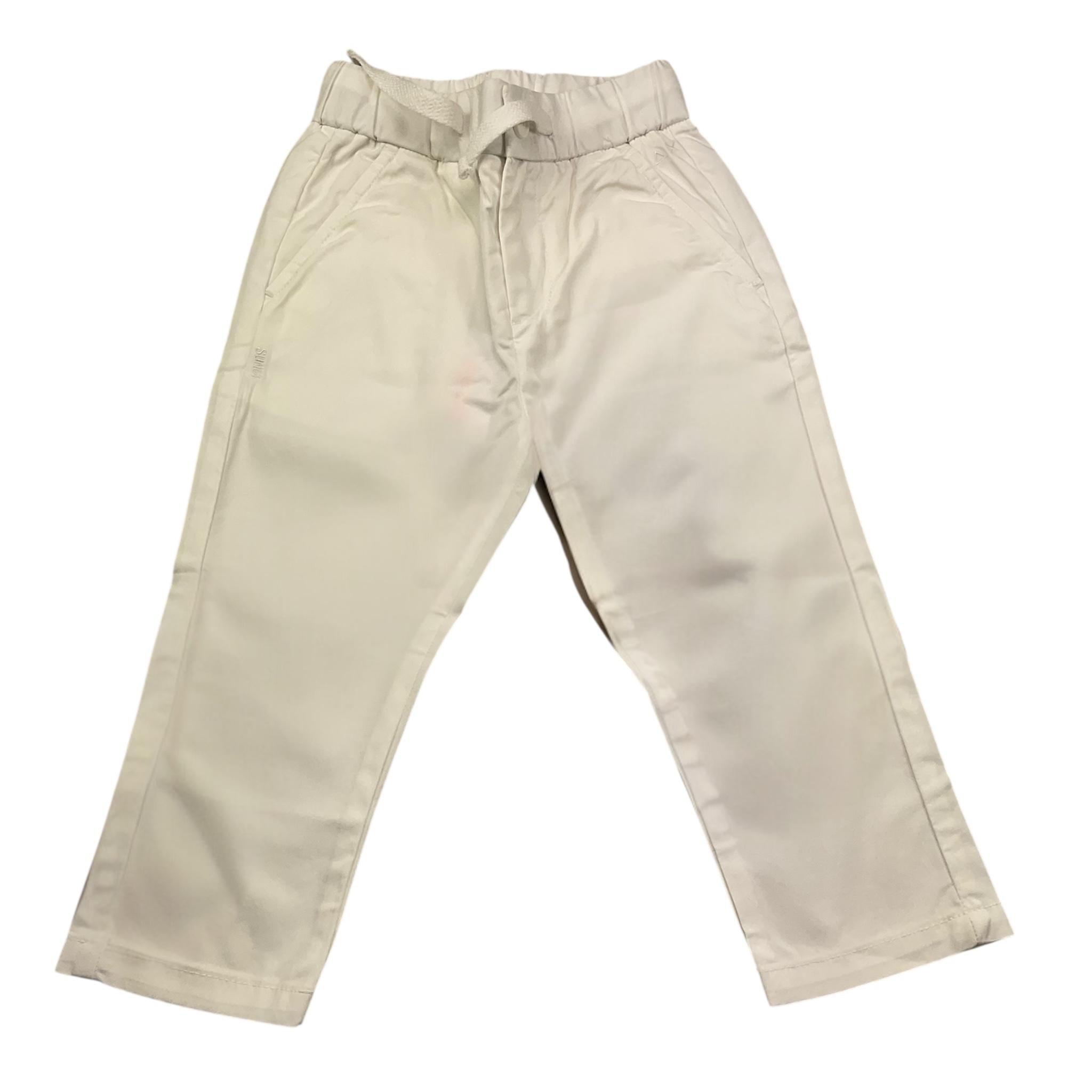 Sun68 Pantalone Tinta Unita con Elastico In Vita per Bambino P35304 BIANCO SUN68 
