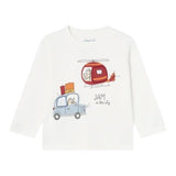 MAYORAL shirt girocollo tinta unita con stampa Bianco per Neonato 2038 BIANCO MAYORAL 