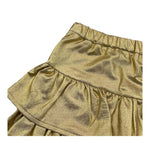 M+E' gonna tinta unita con balze Oro per Neonata UE1641 ORO M+E' 