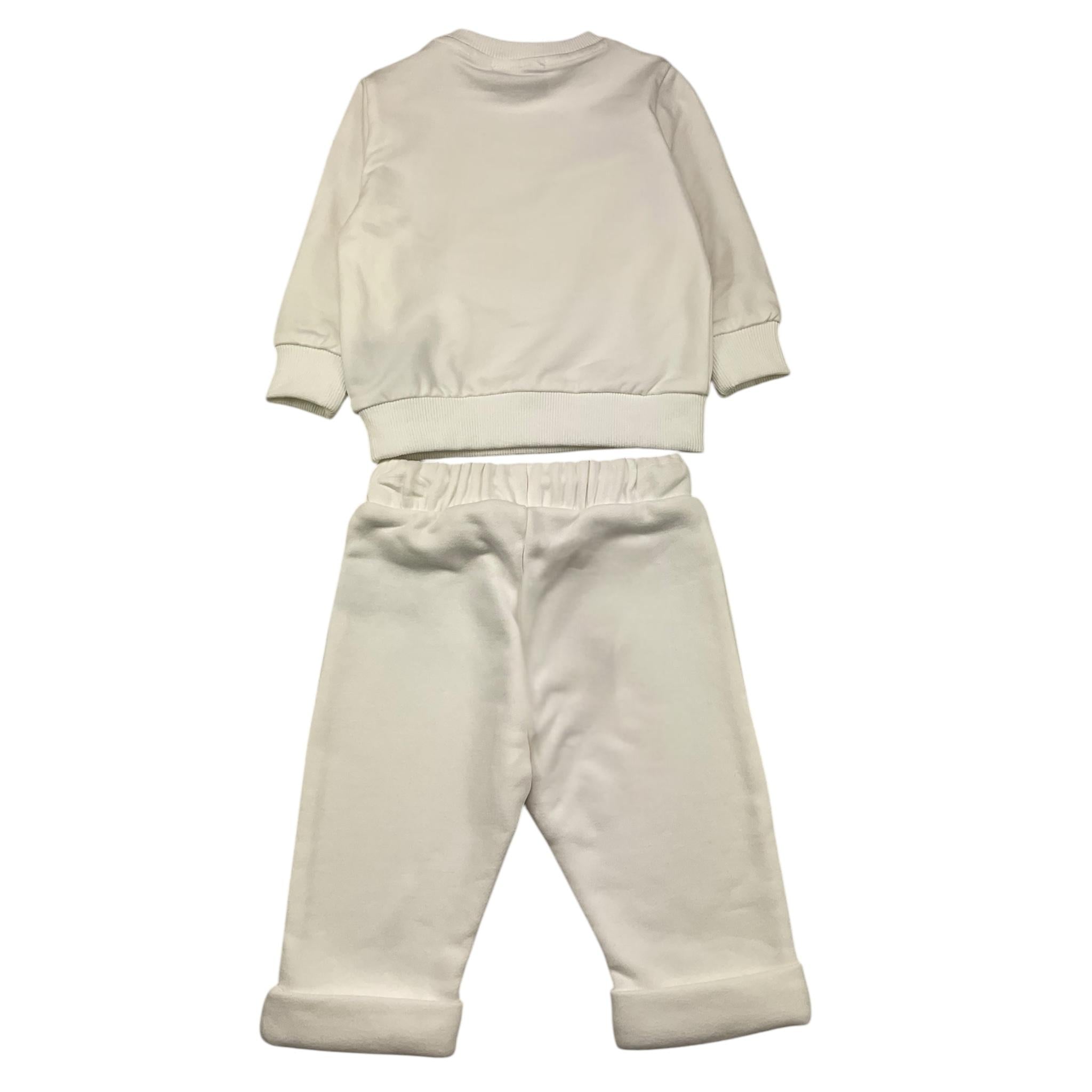 TRUSSARDI completo 2 pezzi felpa-pantalone tinta unita Bianco per Neonato TIA25031CF BIANCO TRUSSARDI 