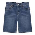 Levi'S Bermuda In Denim Tinta Unita con Girovita Regolabile per Bambino 9EM374 BLU LEVI'S 