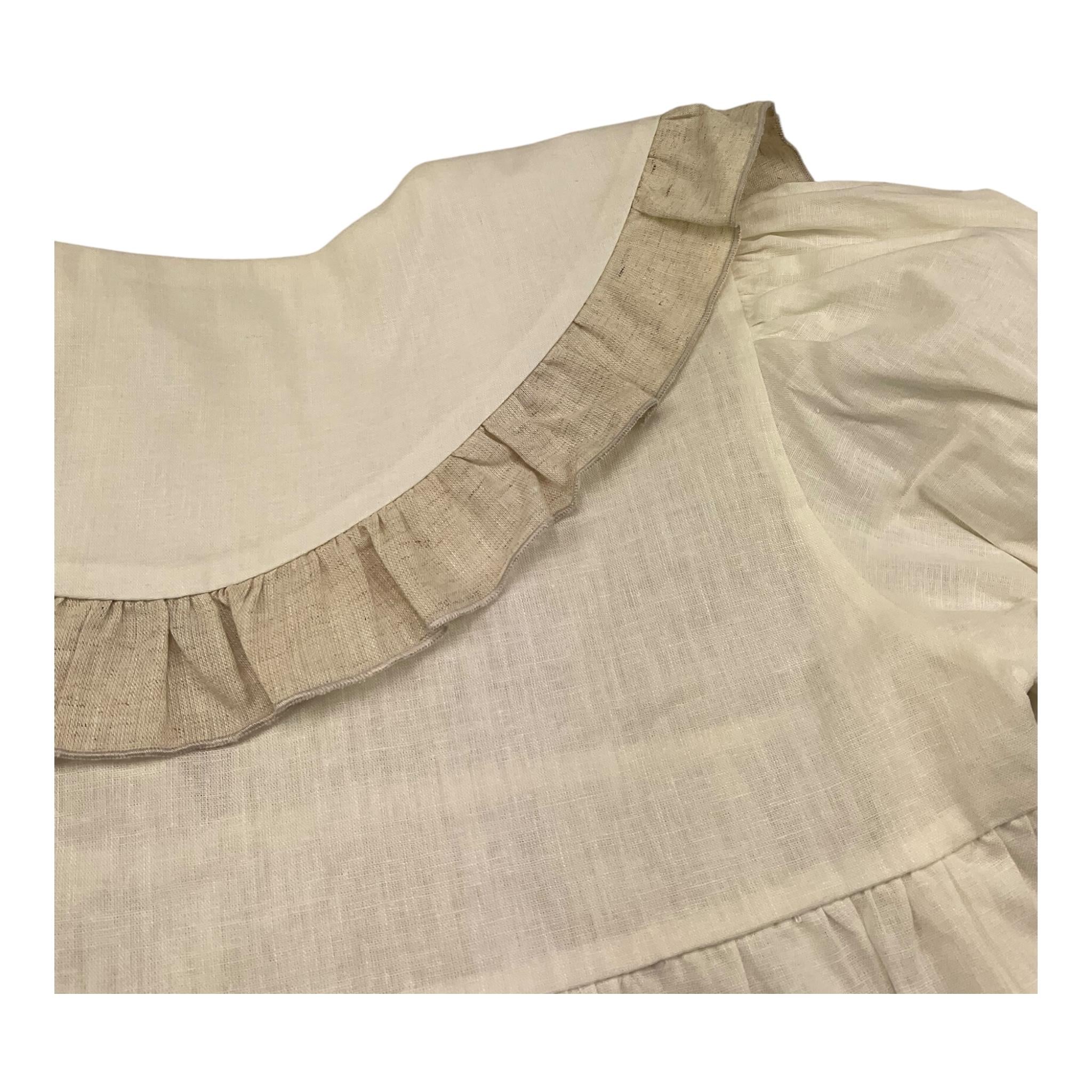 La Stupenderia Camicia Mezza Manica Tinta Unita con Colletto per Bambina TJCM72 PANNA LA STUPENDERIA 