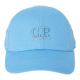 C.P. Company Berretto Tinta Unita con Stampa Logo Azzurro per Bambino