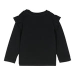 MOSCHINO shirt girocollo tinta unita con stampa in contrasto Nero per Neonata MDO00RX NERO MOSCHINO 