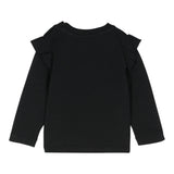 MOSCHINO shirt girocollo tinta unita con stampa in contrasto Nero per Neonata MDO00RX NERO MOSCHINO 