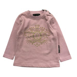 JOHN RICHMOND shirt girocollo tinta unita con stampa Rosa per Neonata RIA25073TS ROSA JOHN RICHMOND 