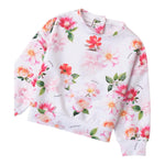 Sarabanda Felpa Girocollo Tinta Unita con Fantasia Fiori per Bambina 0B201 BIANCO SARABANDA 