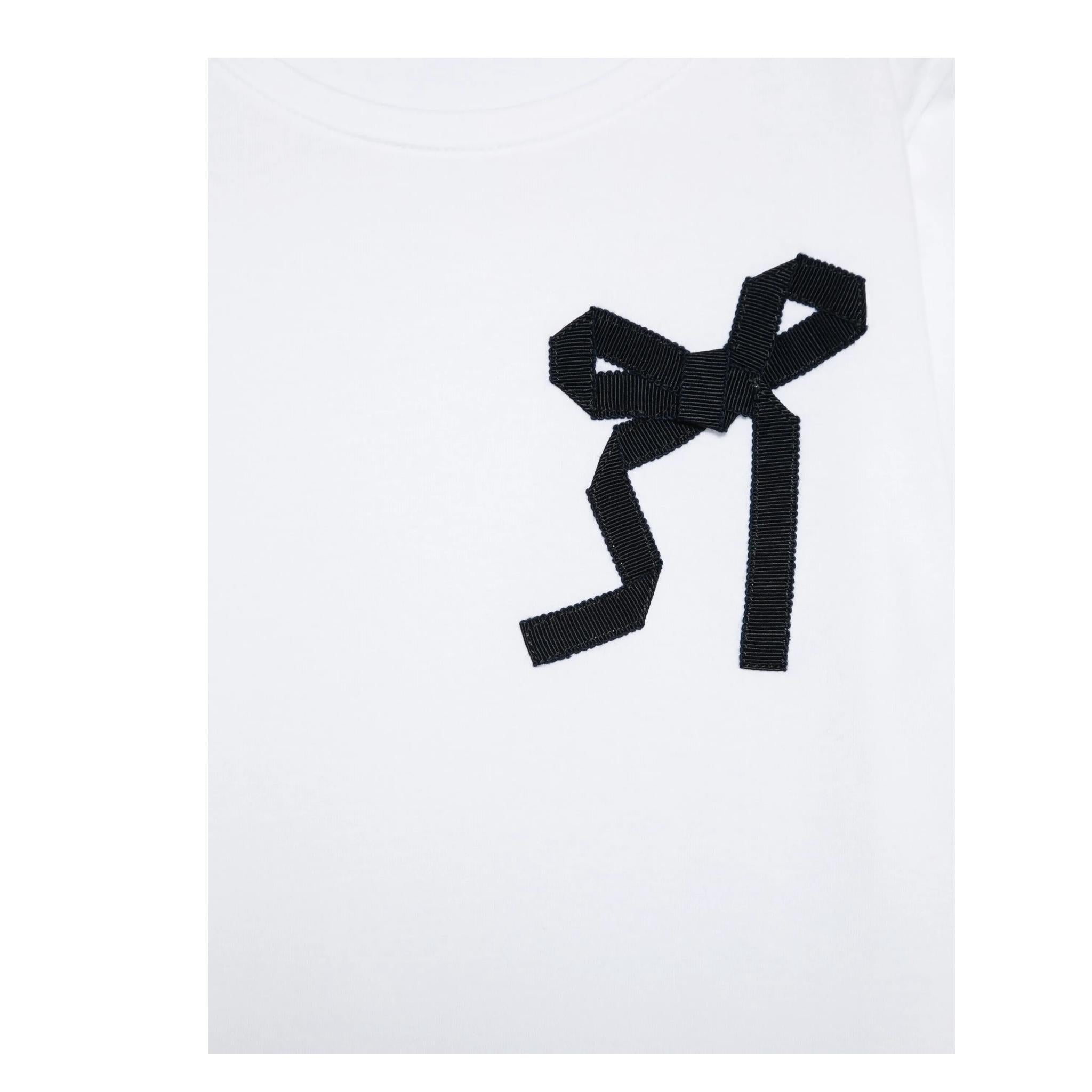 Il Gufo T-Shirt Girocollo Tinta Unita con Ricamo per Bambina P25TS476MF032 BIANCO IL GUFO 