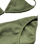 Matinée Costume 2 Pezzi Triangolo-Slip Tinta Unita per Bambina CC3021 VERDE MATINÉE 