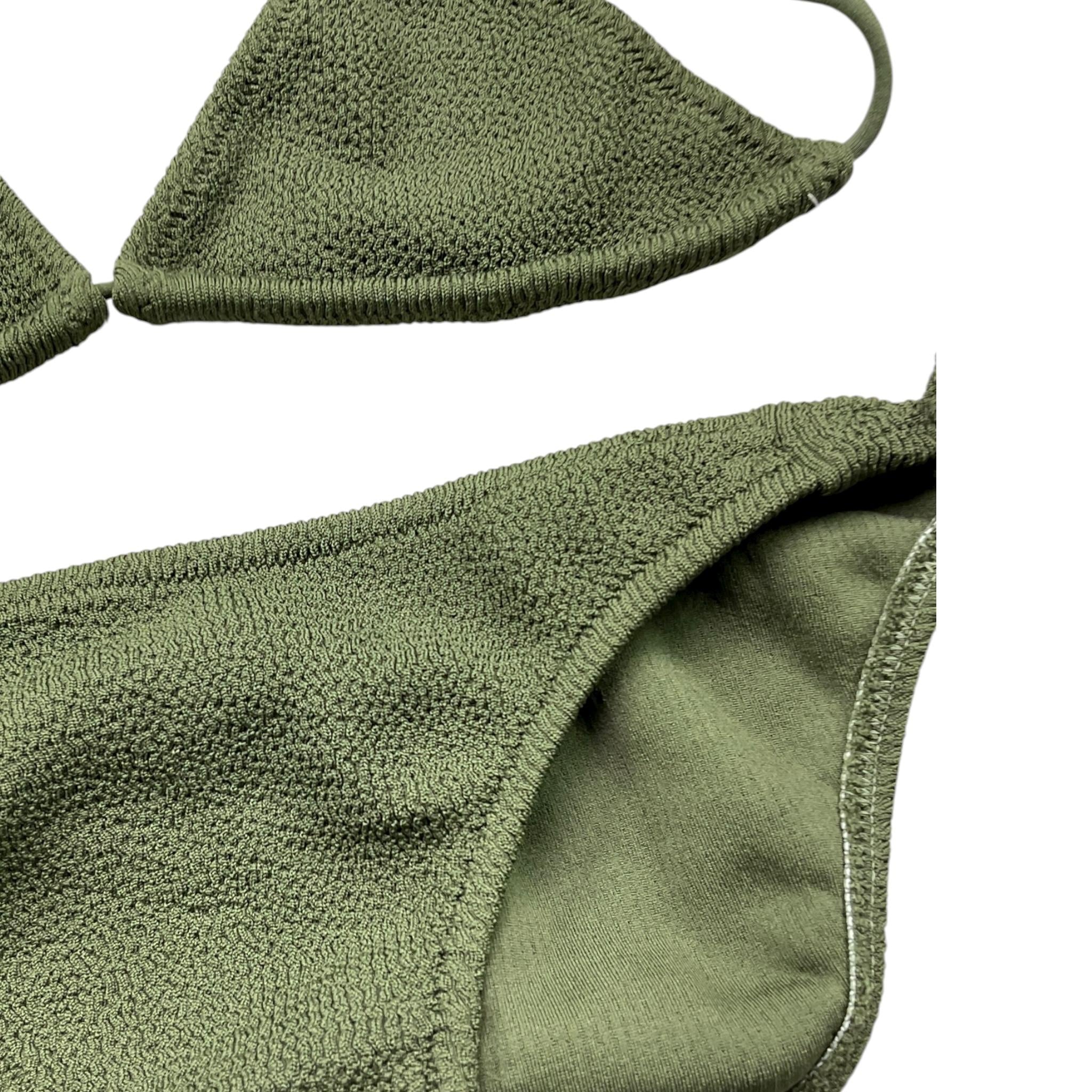 Matinée Costume 2 Pezzi Triangolo-Slip Tinta Unita per Bambina CC3021 VERDE MATINÉE 