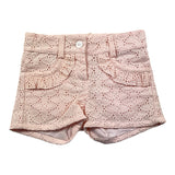 Little Bear Short Tinta Unita Traforato Con Girovita Regolabile Rosa Per Neonata
