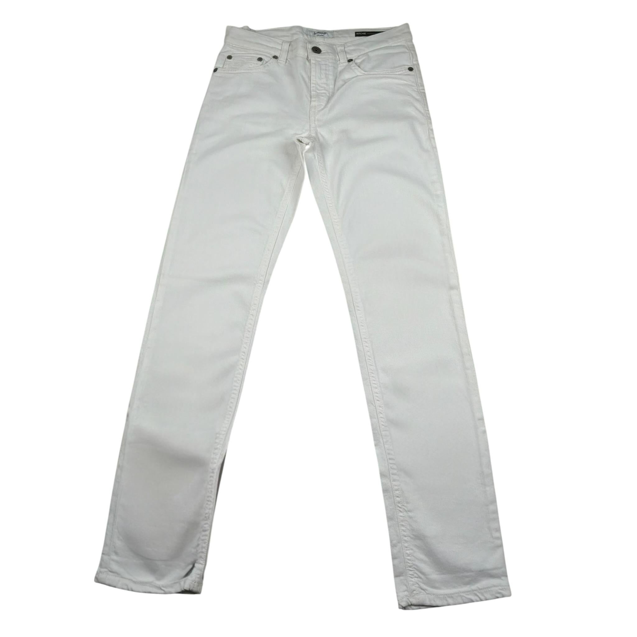 Dondup Pantalone Tinta Unita con Tasche per Bambino BP249 BIANCO DONDUP 