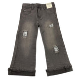 EMC jeans tinta unita modello palazzo Nero per Bambina BZ7103 NERO EMC 