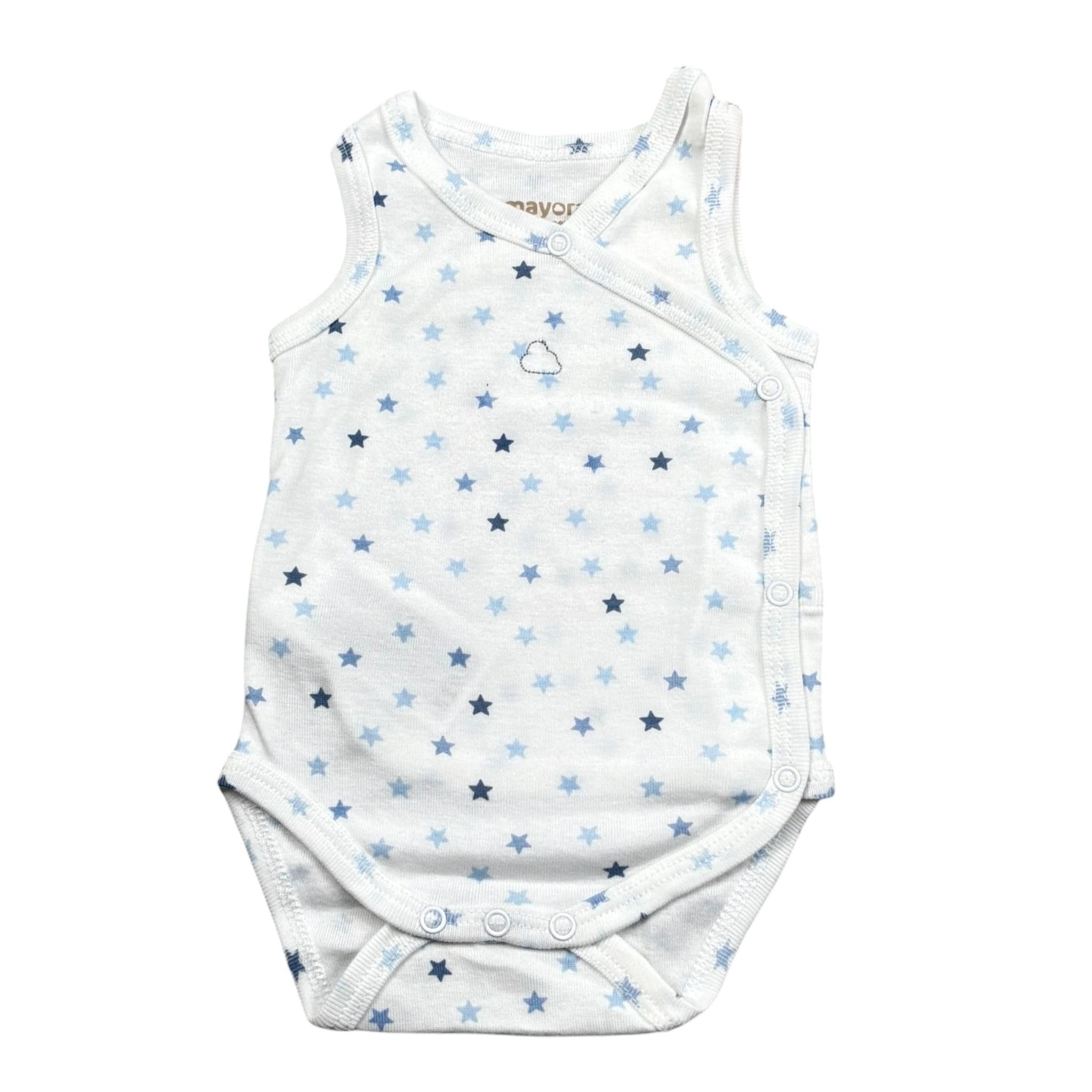Mayoral Body Tinta Unita Giromanica con Stampa per Neonato 17067M BIANCO MAYORAL 