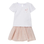 Guess Completo 2 Pezzi T-Shirt-Gonna per Neonata A5RG00K6YW0 BIANCO/ROSA GUESS 