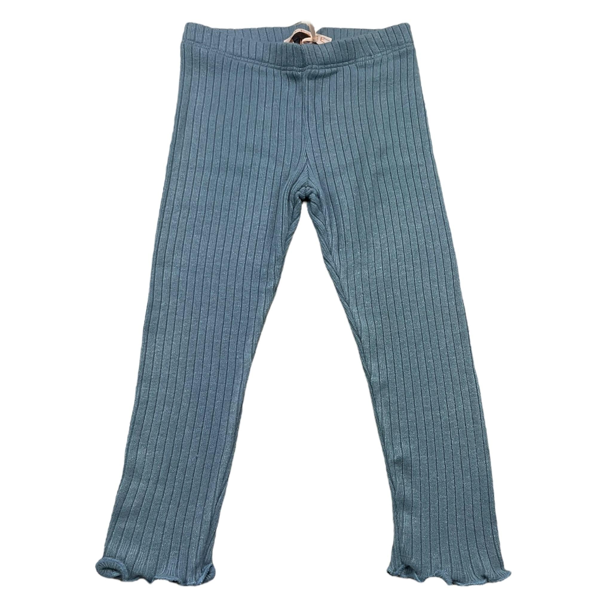 PLEASE leggins tinta unita Azzurro per Bambina FL05072G65 AZZURRO PLEASE 