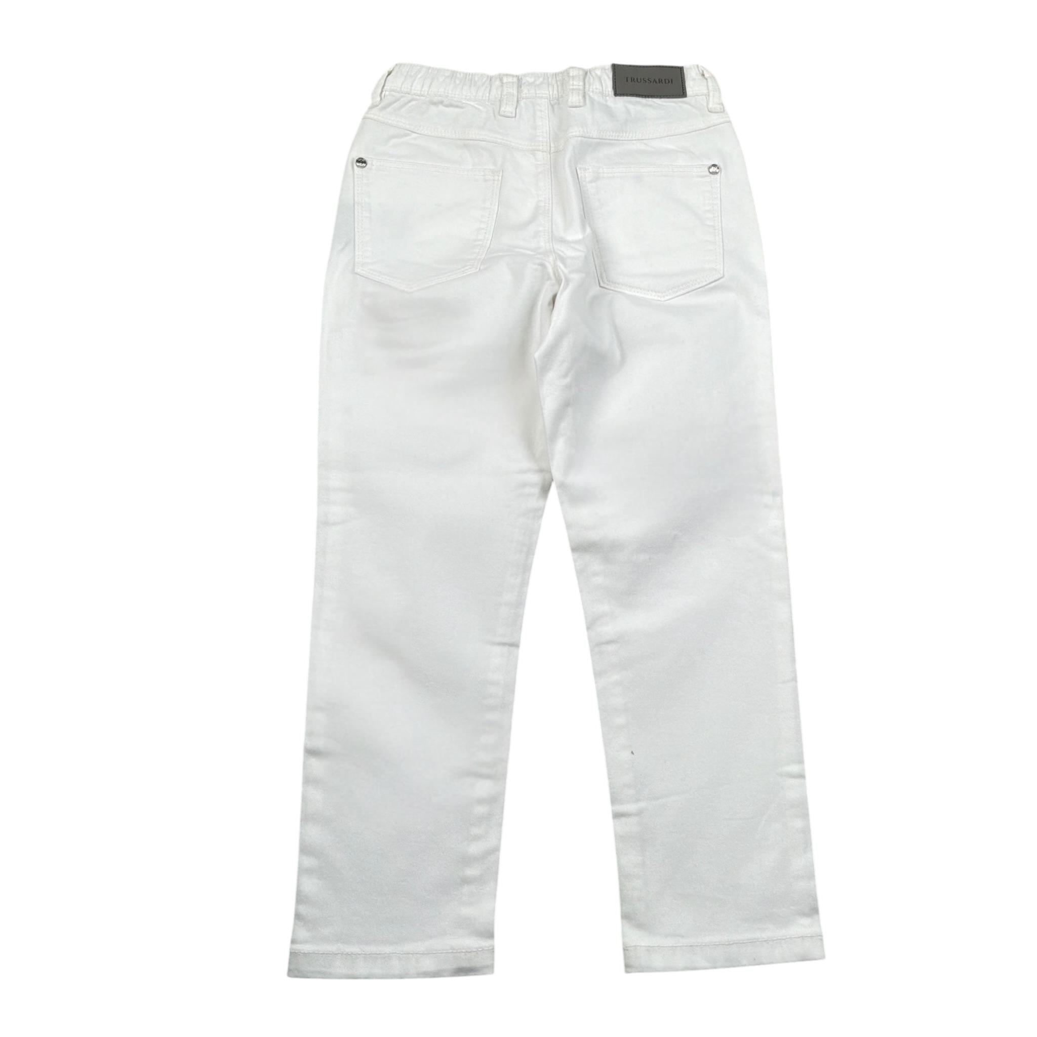 Trussardi Pantalone Tinta Unita con Stampa per Bambino TIP24055PAB BIANCO TRUSSARDI 