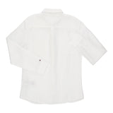 Tommy Hilfiger Camicia Manica Lunga Tinta Unita per Bambino KB0KB09550 BIANCO TOMMY HILFIGER 