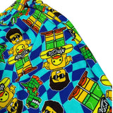 Mousse Bermuda Tinta Unita con Stampa E Elastico In Vita per Bambino DINOBEACHBE VERDE ACQUA MOUSSE 