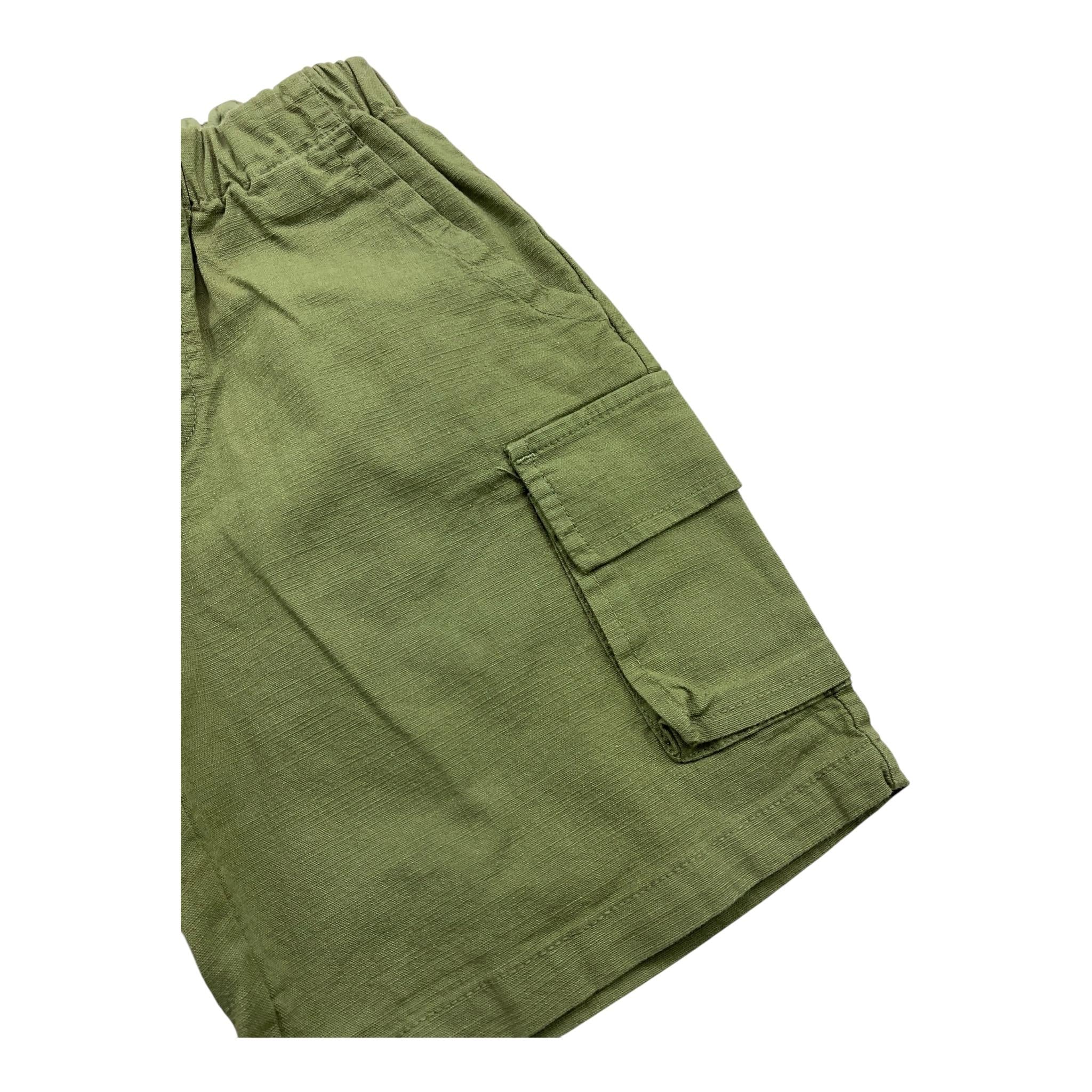 Babe & Tess Bermuda Tinta Unita con Tasconi per Neonato 24518042 VERDE BABE & TESS 