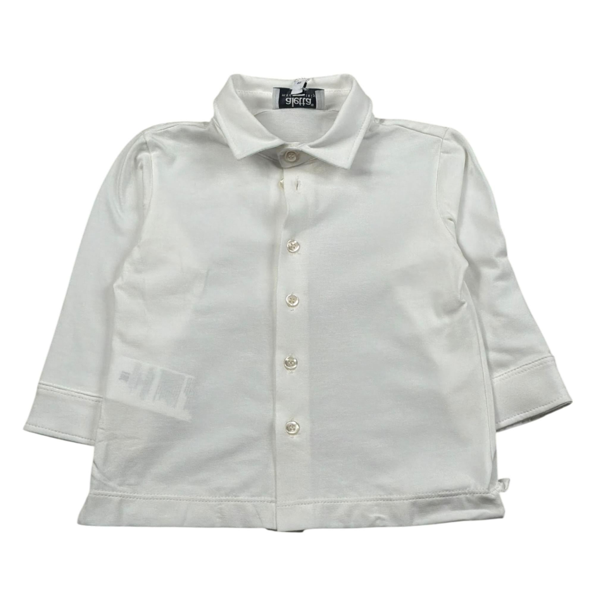 Aletta Camicia Manica Lunga Tinta Unita per Neonato M220431 BIANCO ALETTA 