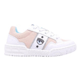Chiara Ferragni Sneakers Tinta Unita Con Brillantini E Logo Rosa/Bianco Per Bambina