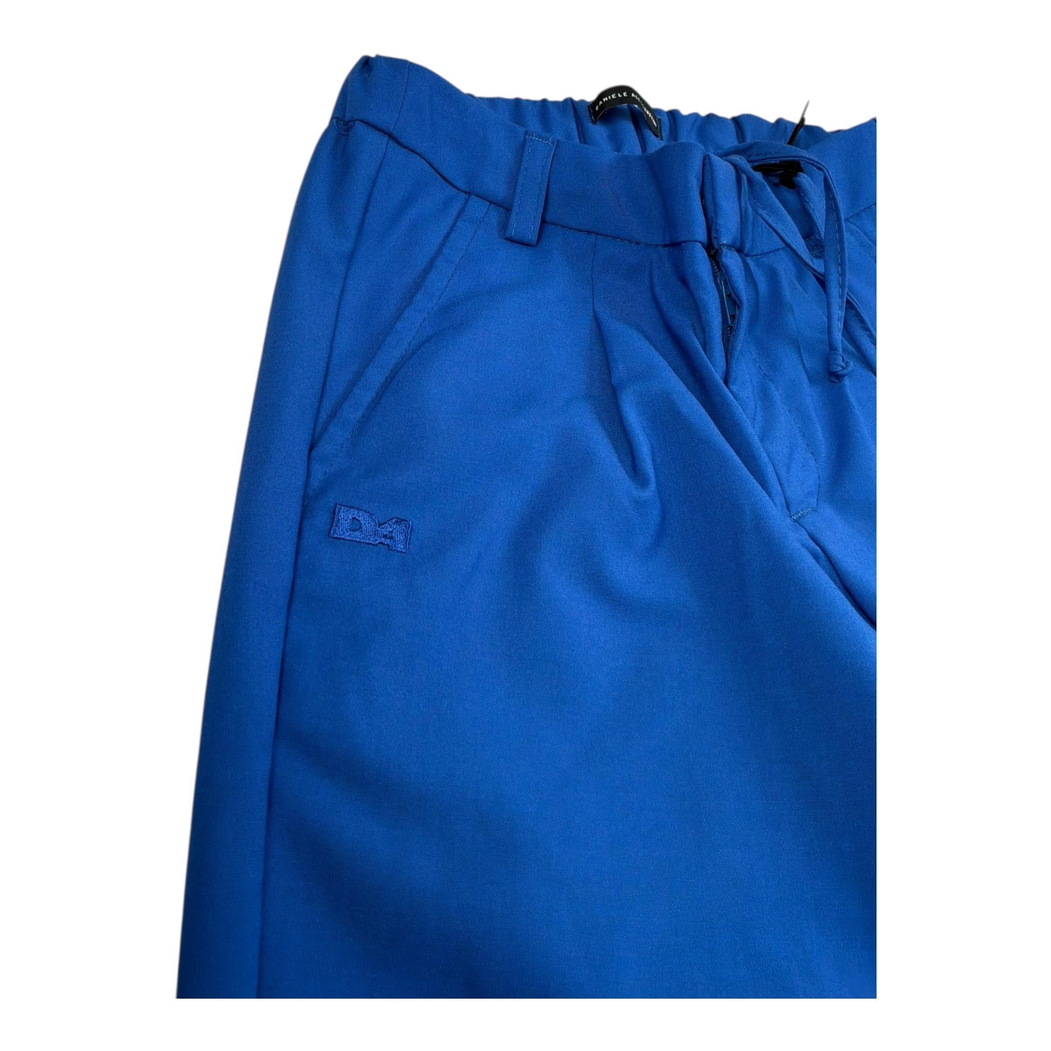 Daniele Alessandrini Pantalone Tinta Unita con Elastico In Vita per Bambino 1235P00085 BLU DANIELE ALESSANDRINI 