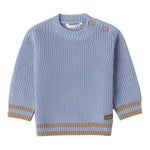 MINI BANDA maglia tinta unita con profili in contrasto Azzurro per Neonato 3A669X AZZURRO MINI BANDA 