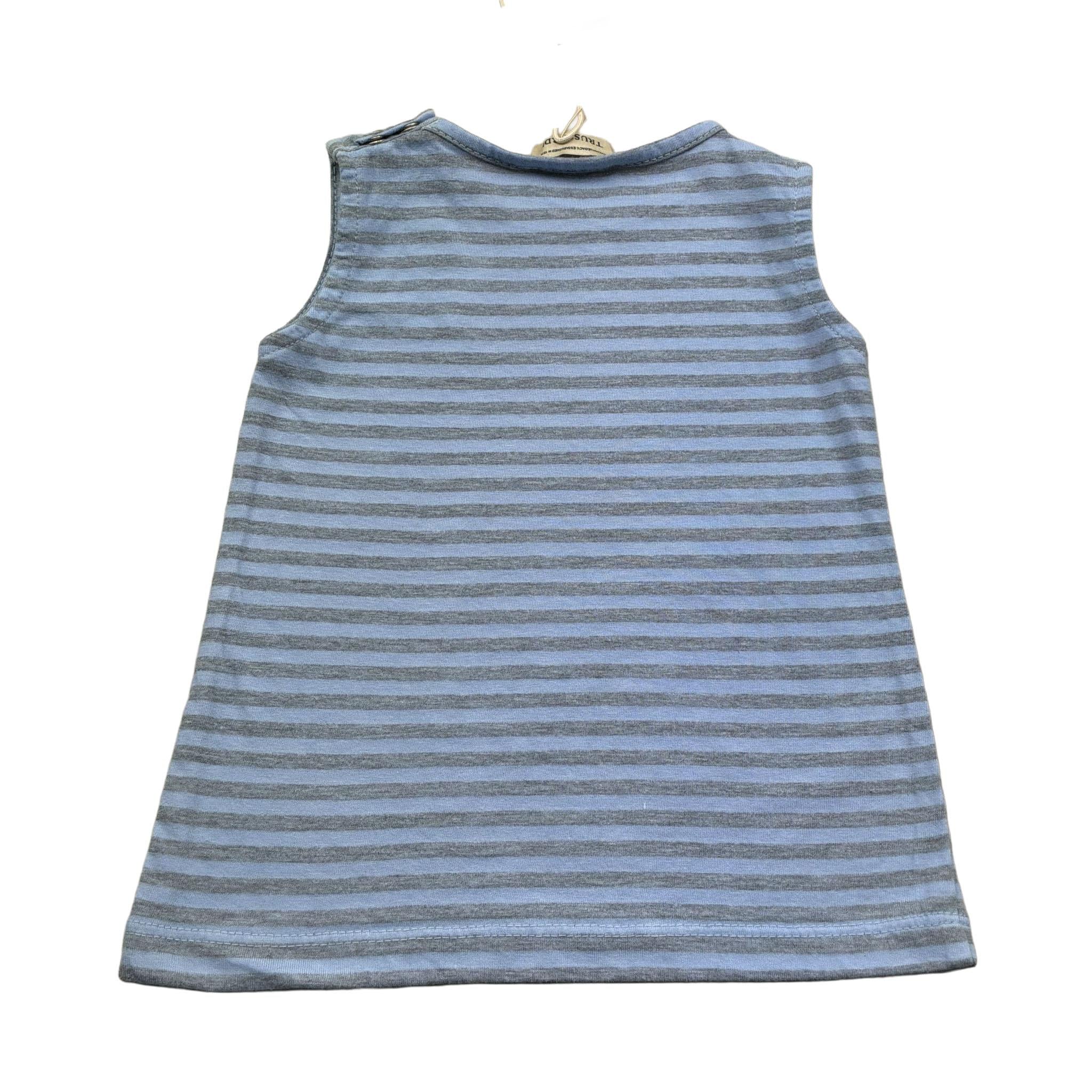 Trussardi Canotta Fantasia A Righe per Neonato TIP26111CNO AZZURRO TRUSSARDI 
