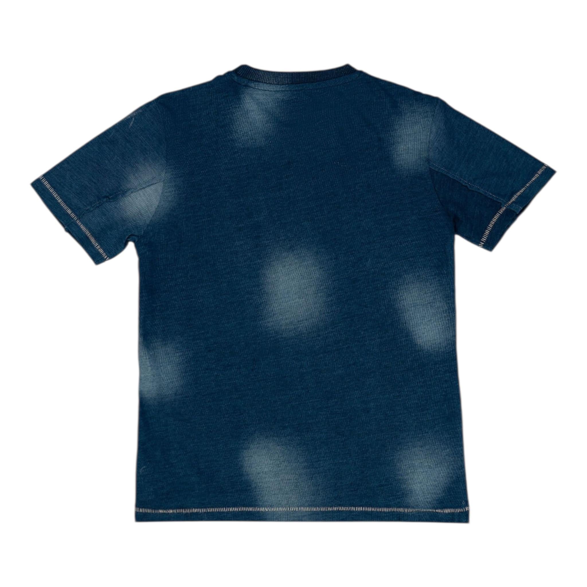 Guess Shirt Girocollo Tinta Unita con Logo per Bambino L5GI06K8GA0 BLU GUESS 